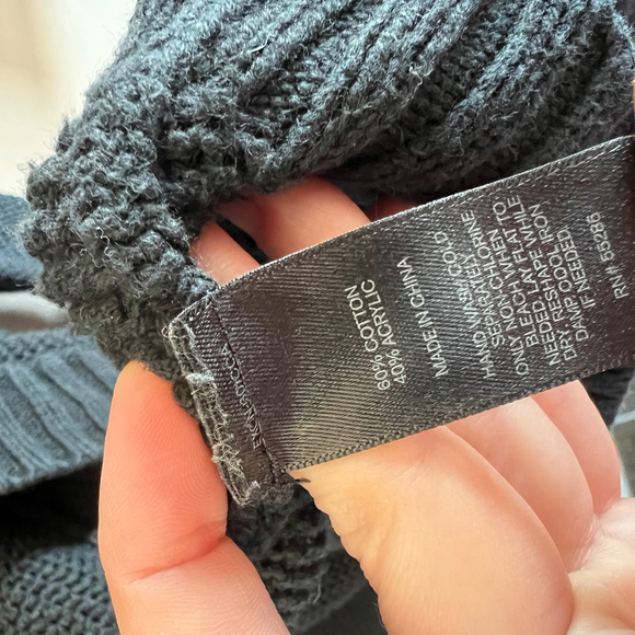 Express | Black Knit Open Front Cardigan - Picture 2 of 5